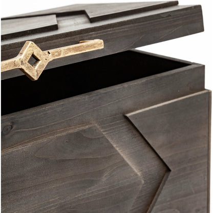 Cassia Wooden Boxes Set of Two by Mercana in brown. Made from unique in a eclectic & global style.