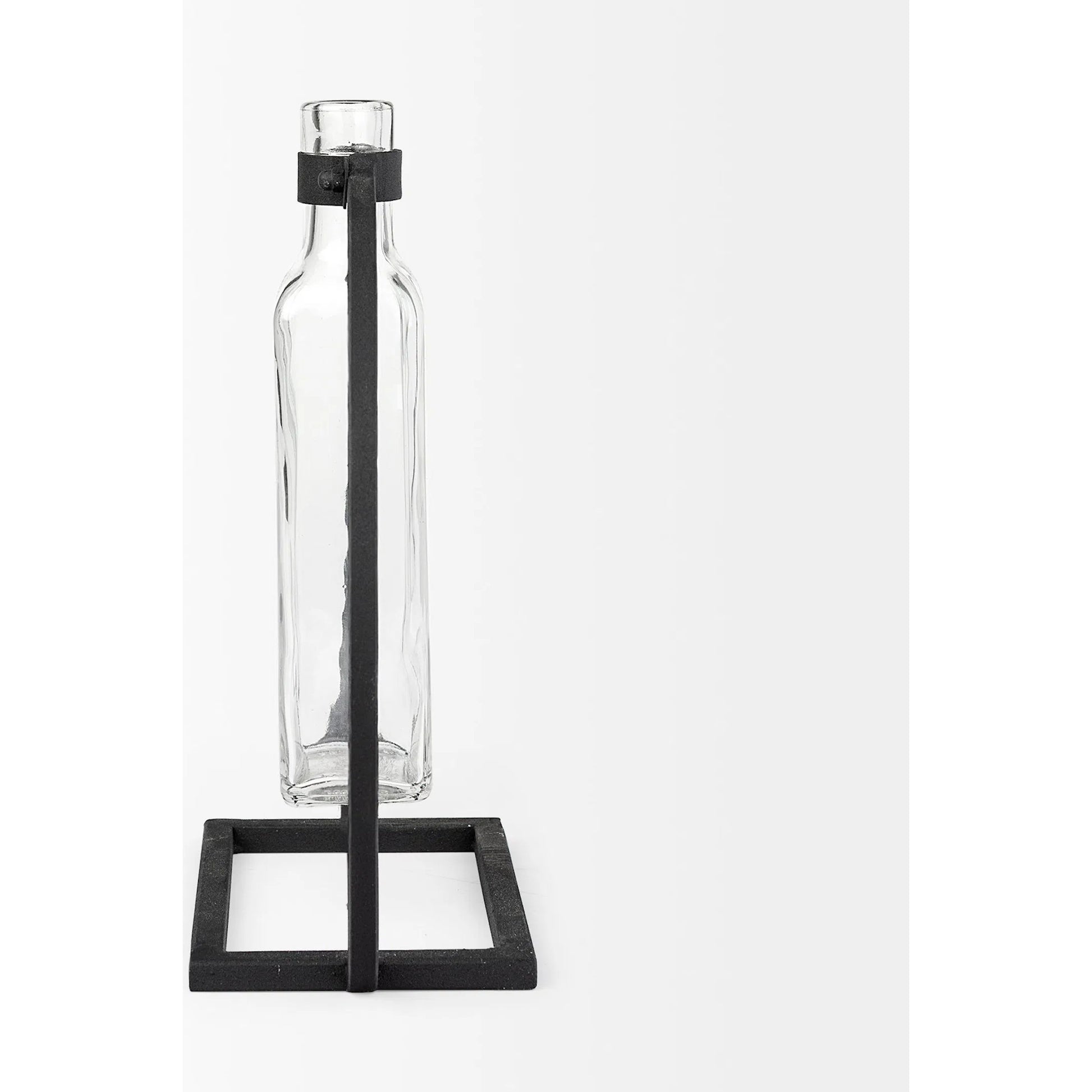 Monica I Glass Bottle Vase by Mercana in matte black. Made from unique in a modern style.