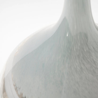 Erie I Two Toned Sky Dark Blown Vase by Mercana in blue, bronze. Made from unique in a coastal style.