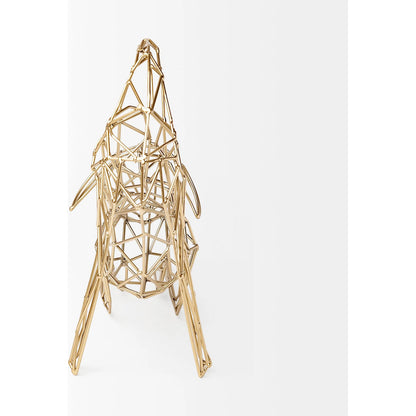Frankie II Gold Wire Framed Dog Shaped Decor by Mercana in matte gold. Made from unique in a eclectic & global style.