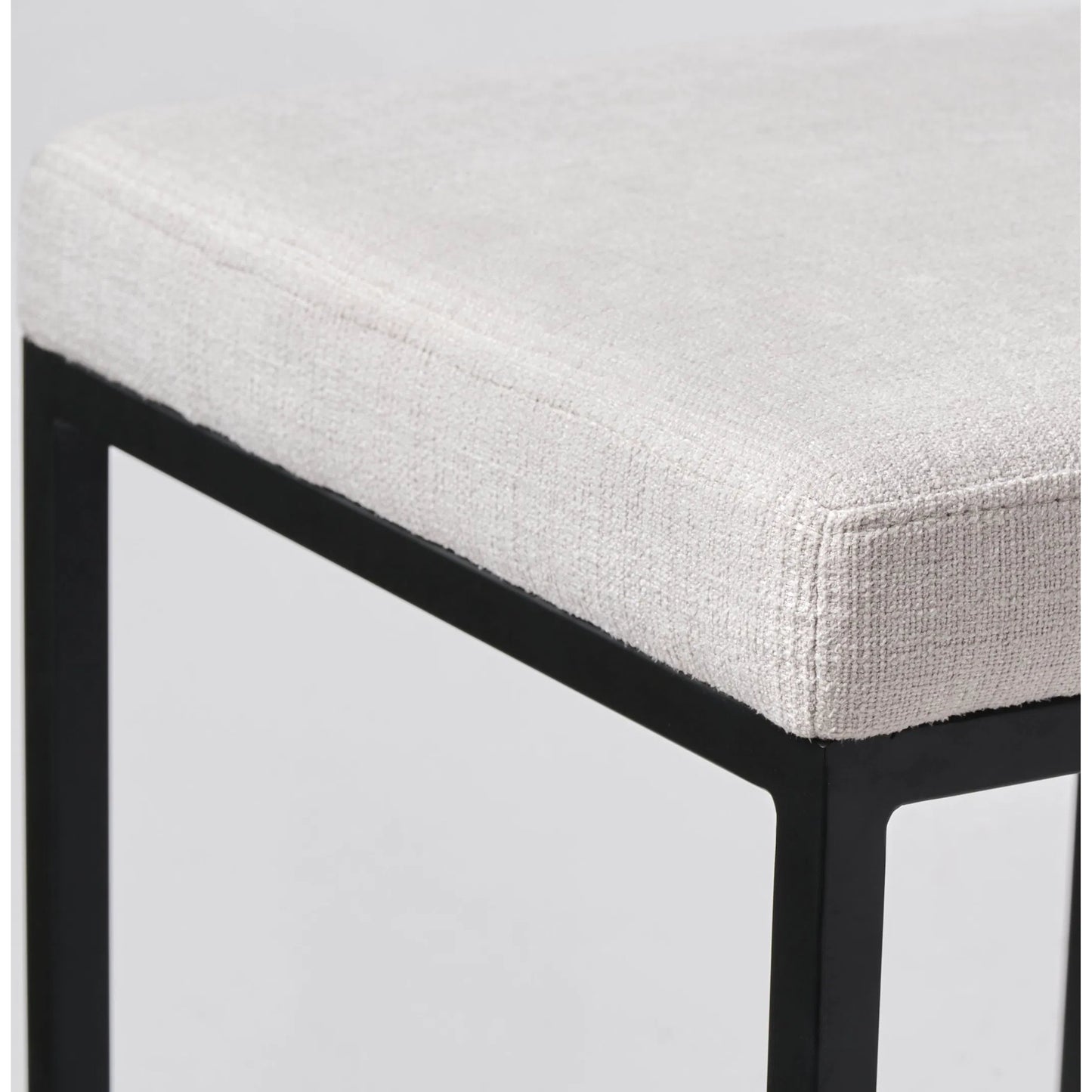 044 SR-815201 | Closeup | Frodo Upholstered Seat Counter Stool by Mercana in white. Made from unique in a modern style.