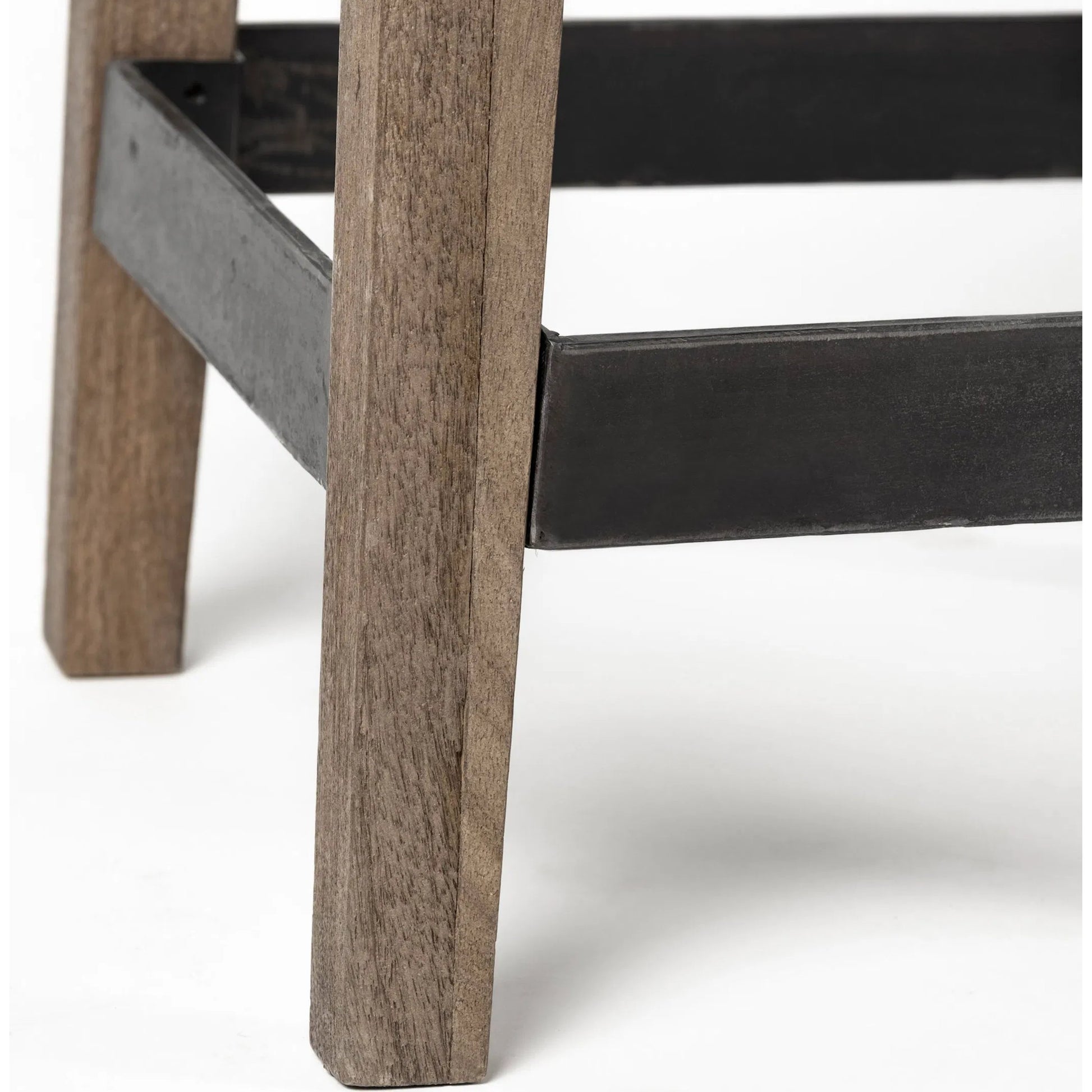 Nell Metal Seat Counter Stool by Mercana in natural. Made from unique in a modern style.