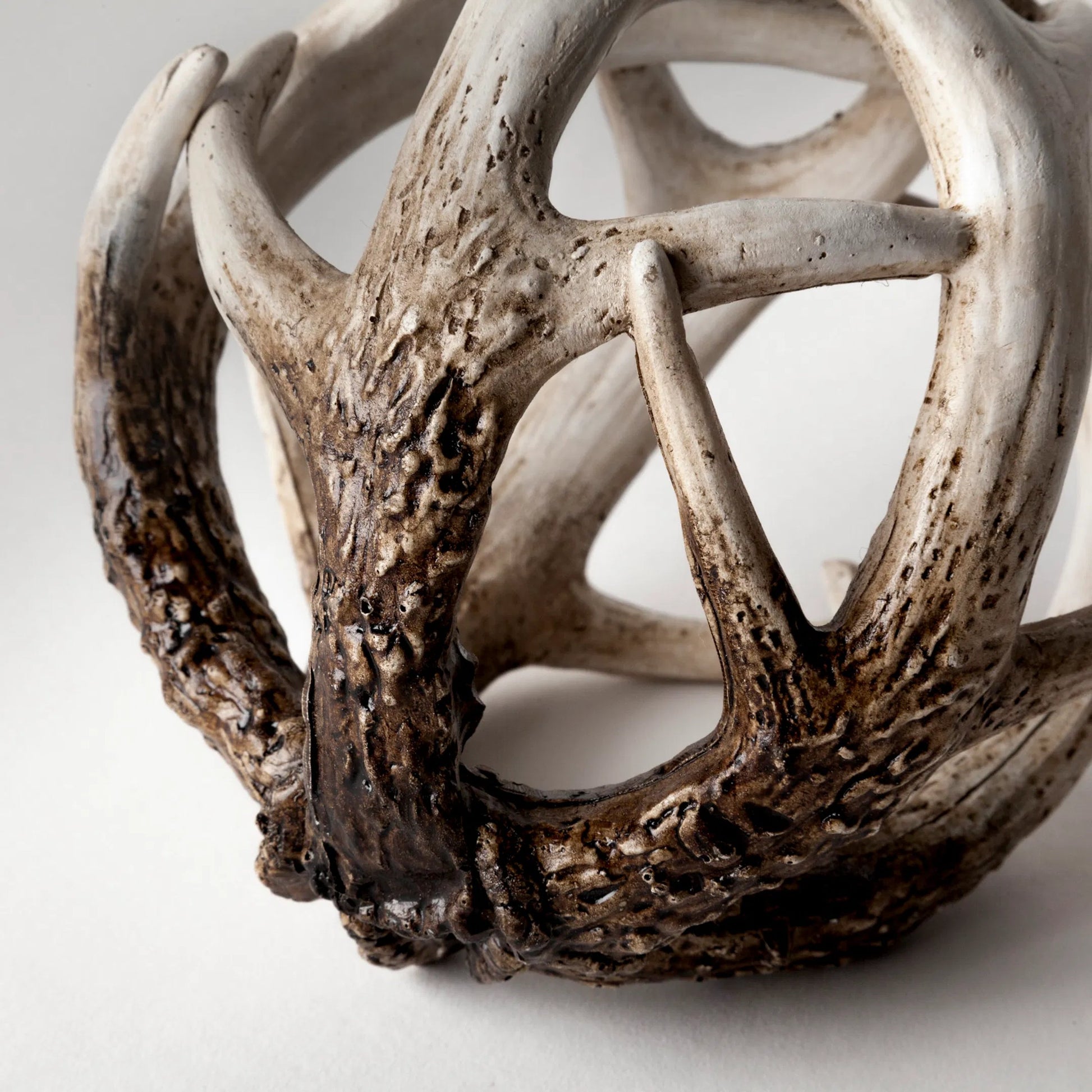 Ramus I Brown Antler Shaped Decorative Orb Ball by Mercana. Made from unique in a modern style.