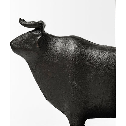 Taurus III Cast Aluminum Bull Bookends Set of Two by Mercana in black. Made from aluminum in a cottage & farmhouse style.