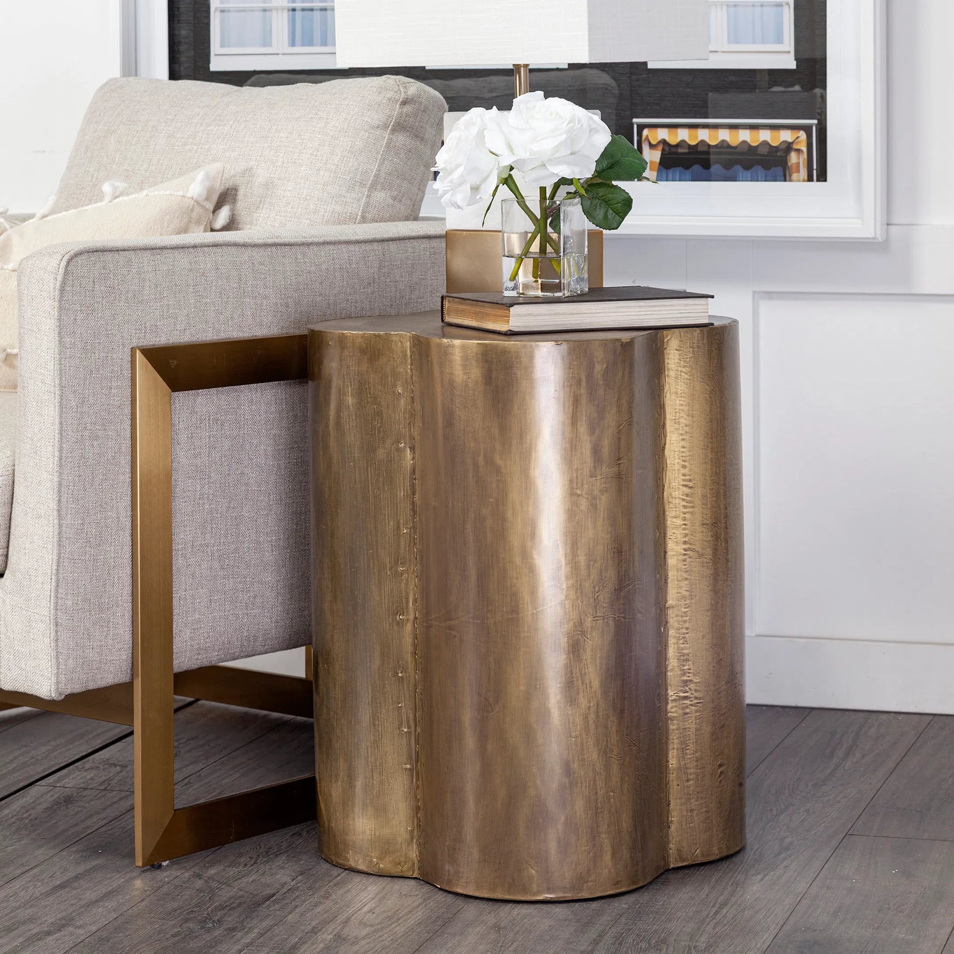 Quatrefoil Accent Table by Mercana in natural. Made from unique in a eclectic & global style.