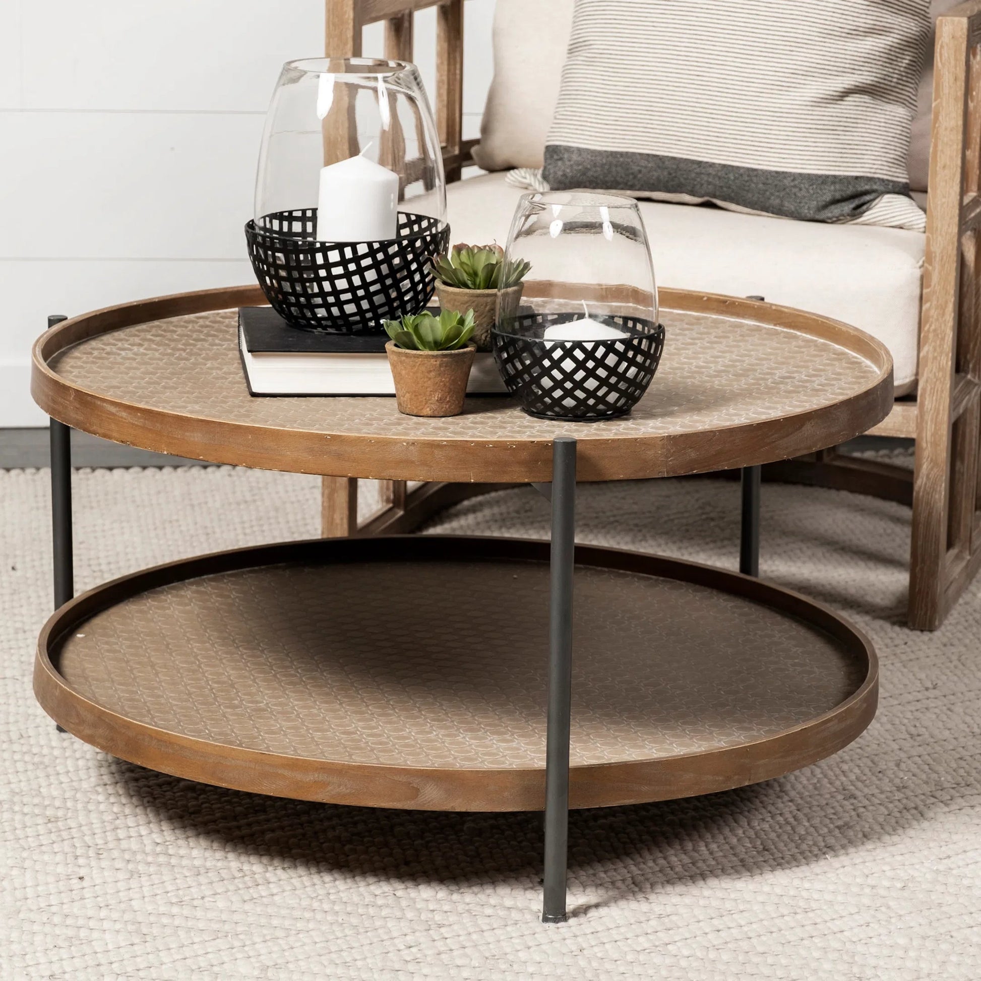 Kade Coffee Table by Mercana in natural. Made from unique in a modern style.