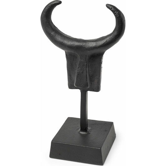 Caleb Tribal Figurine by Mercana in black. Made from metal in a rustic style.