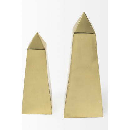 Giza Elongated Pyramids Set of Two by Mercana in gold. Made from unique in a modern style.