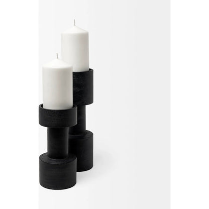 Bolton I Table Candle Holders by Mercana in black. Made from unique in a modern style.