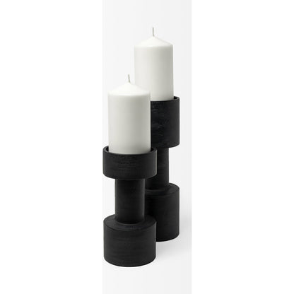 Bolton I Table Candle Holders by Mercana in black. Made from unique in a modern style.