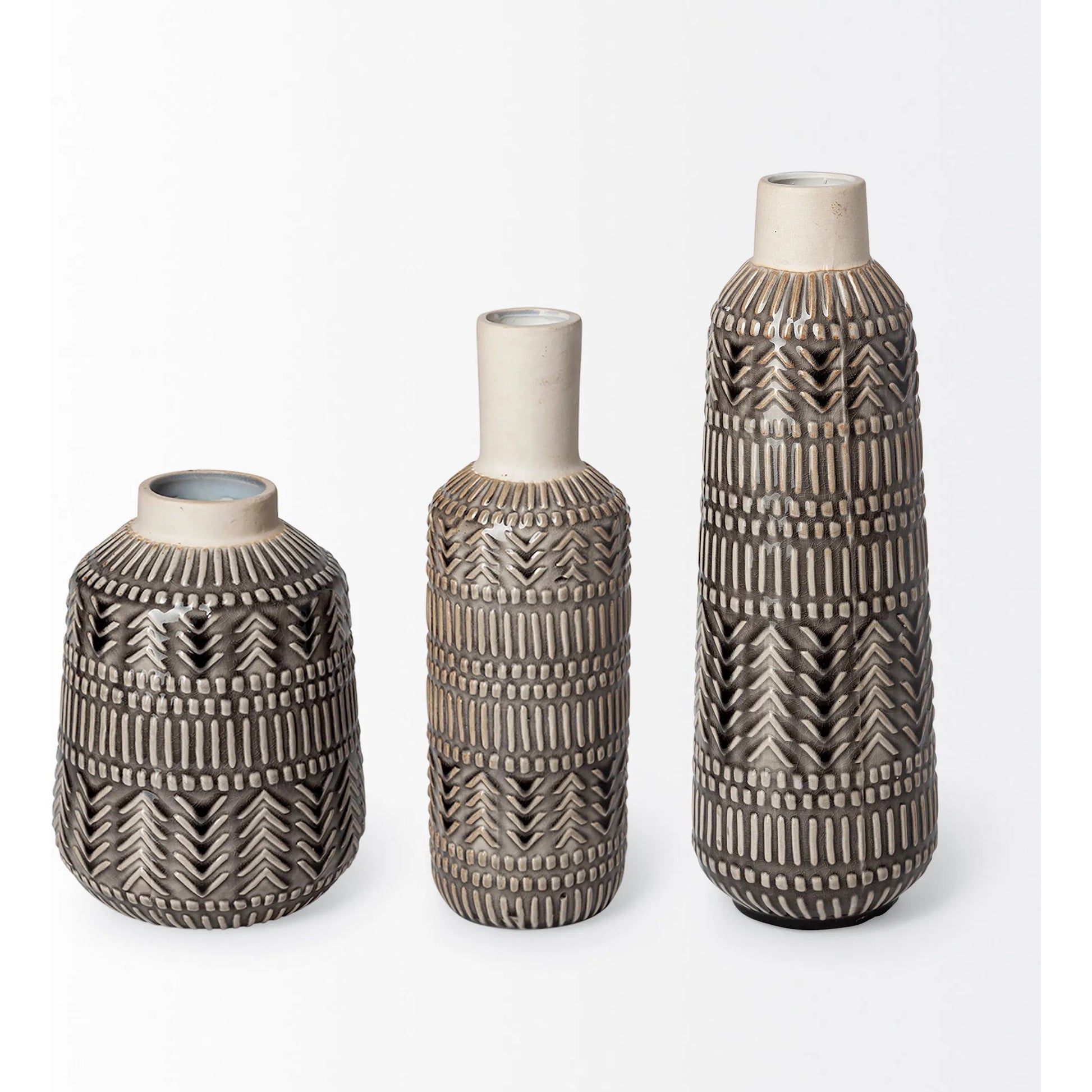 Riker I Dark Vase by Mercana in natural. Made from unique in a eclectic & global style.