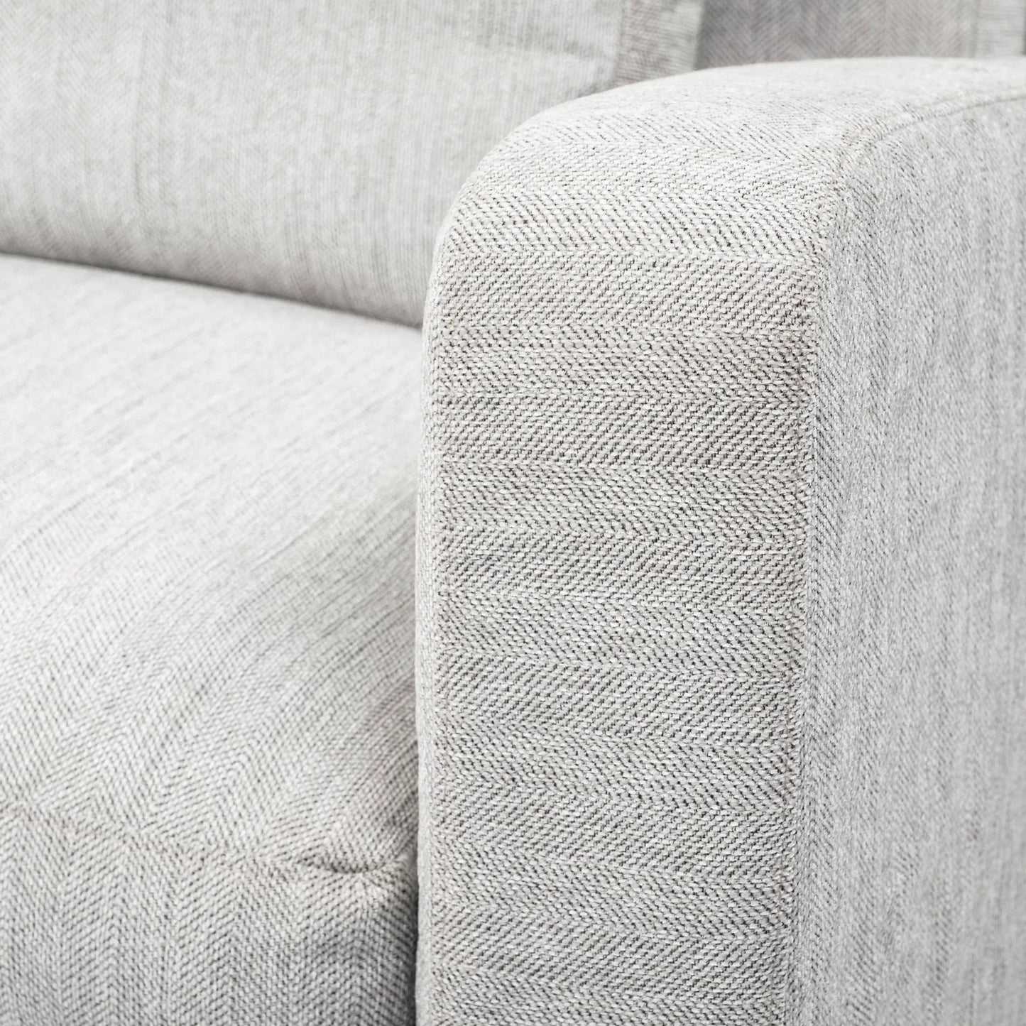 110 SR-815044 | Closeup | Denly Love Seat by Mercana in frost gray. Made from unique in a transitional style.