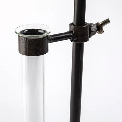 Jarvis Dark Glass Chemistry Inspired Bottles Set of Five by Mercana in dark brown metal. Made from unique in a modern style.