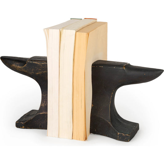 Anvilia Anvil Shaped Bookends Set of Two by Mercana in black. Made from unique in a unique style.