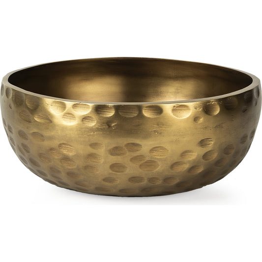 Karmel Hammered Aluminum Bowl by Mercana in gold. Made from aluminum in a unique style.