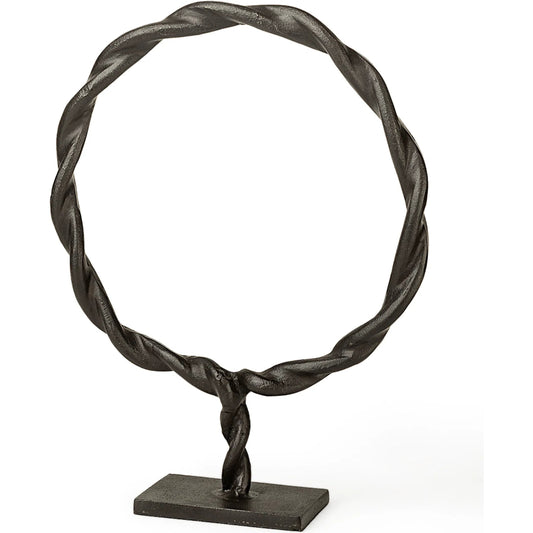 Rizwan Aluminum Braided Circular Object by Mercana in black. Made from aluminum in a unique style.