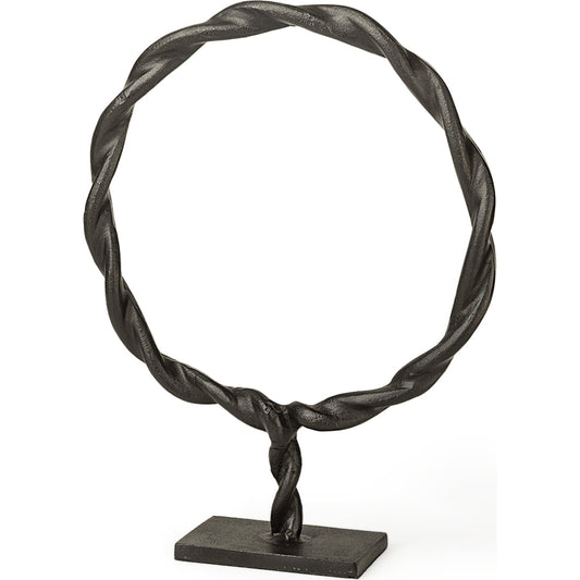 Rizwan Aluminum Braided Circular Object by Mercana in black. Made from aluminum in a unique style.