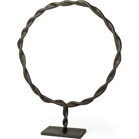 Rizwan Aluminum Braided Circular Object by Mercana in black. Made from aluminum in a unique style.