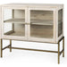 Arelius Accent Cabinet by Mercana. Made from glass, solid wood, steel in a modern style.