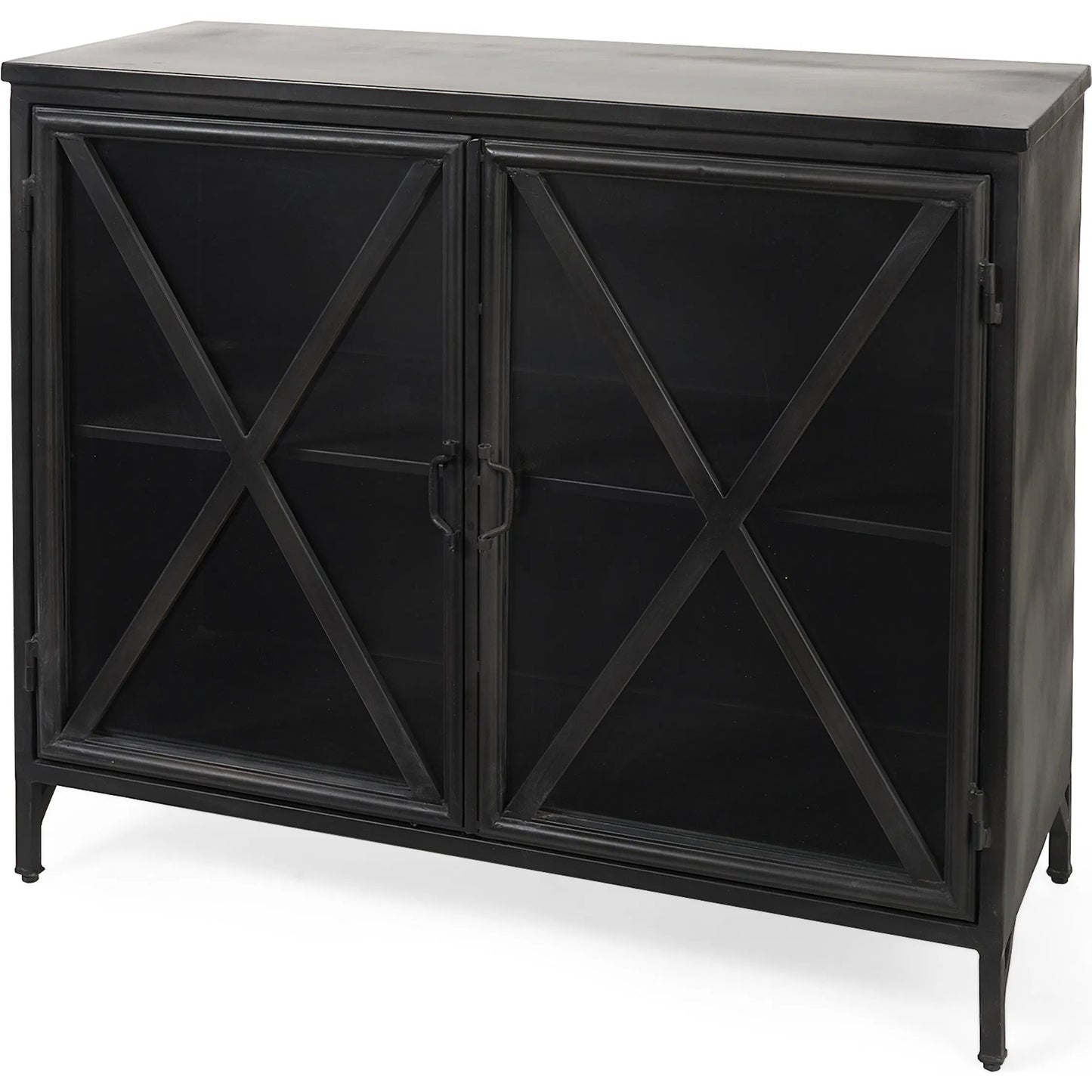 037 SI-1718048 | Primary Silo | Poppy Accent Cabinet by Mercana in black. Made from metal in a traditional style.