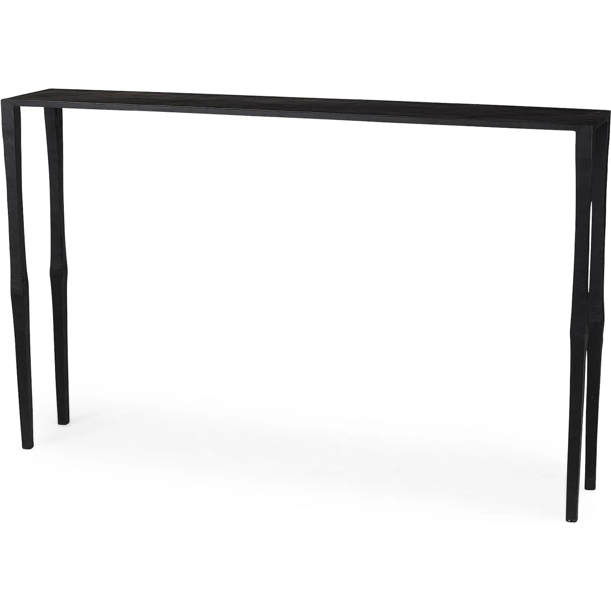 Timothy Console Table by Mercana in black. Made from iron in a transitional style.