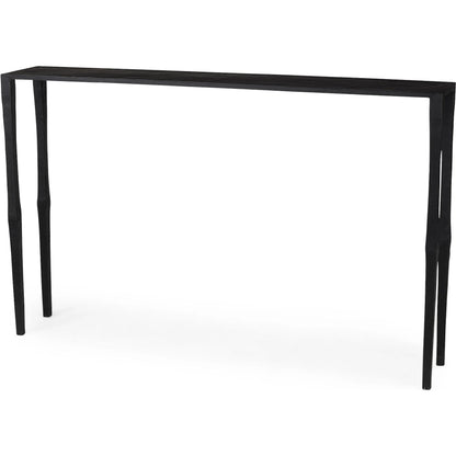 Timothy Console Table by Mercana in black. Made from iron in a transitional style.