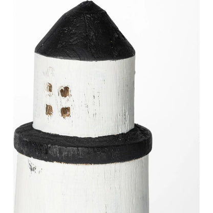 Abner Wooden Coastal Lighthouse by Mercana in natural. Made from unique in a coastal style.