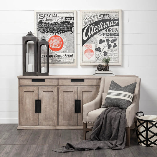 Braxton Sideboard by Mercana in natural. Made from unique in a transitional style.