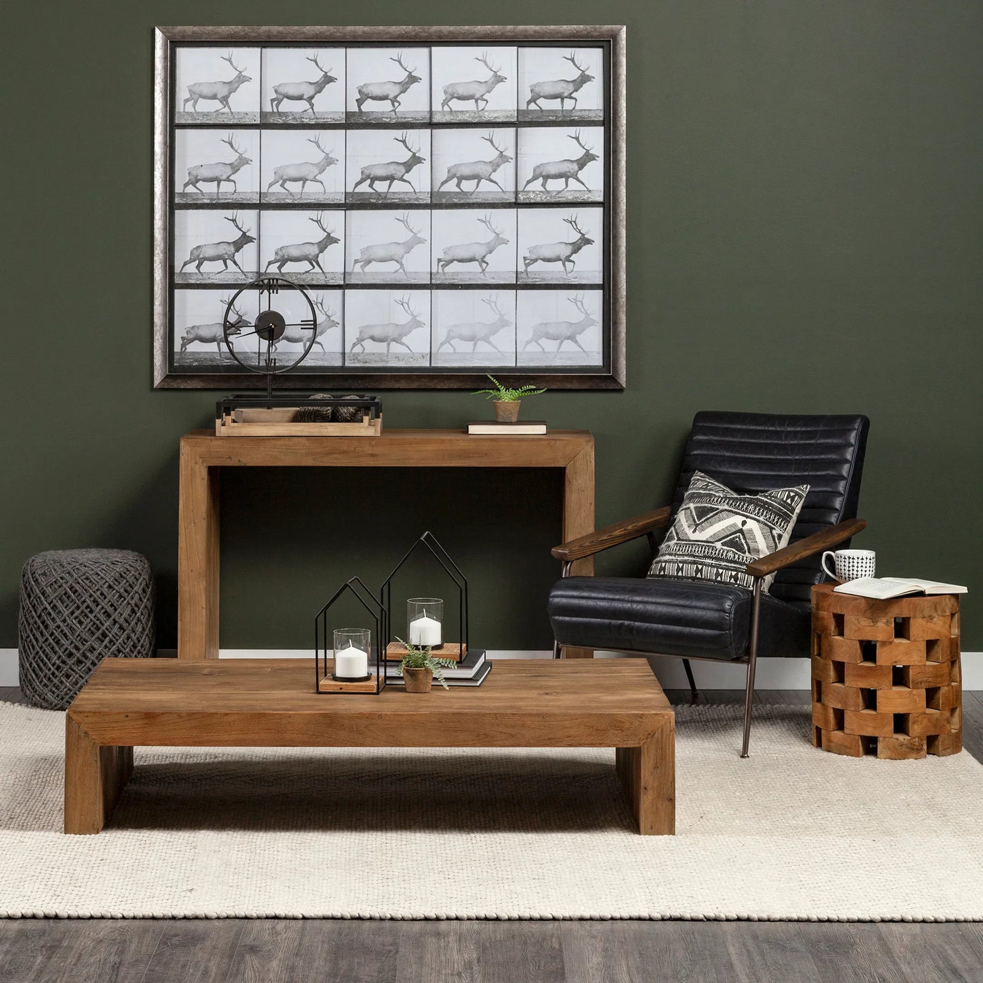 Leopold Wooden Base Table Candle Holders Set of Two by Mercana in natural. Made from unique in a coastal style.