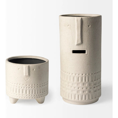 Jacob I Smiling Face Vase by Mercana in natural. Made from unique in a eclectic & global style.