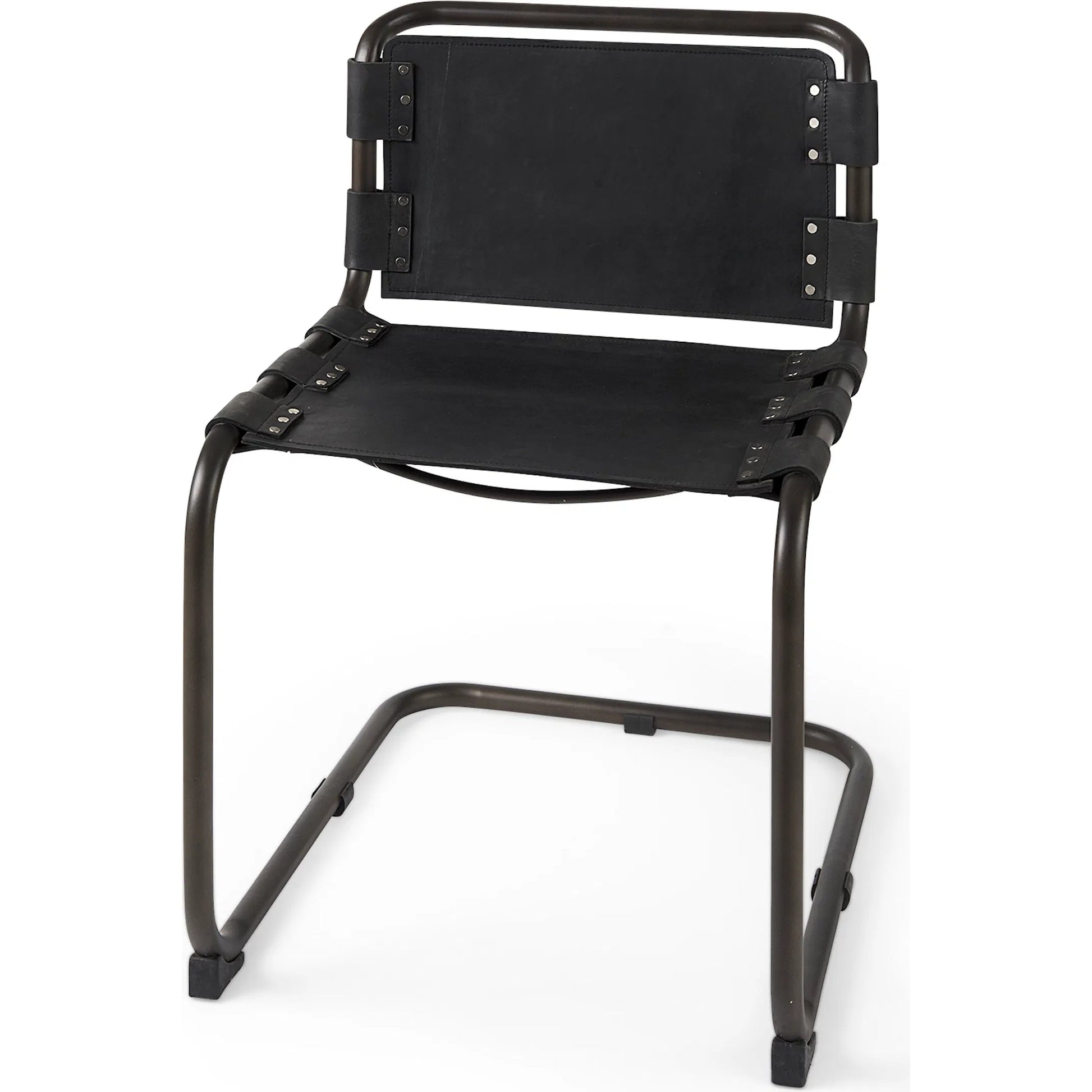 Berbick Dining Chair by Mercana. Made from leather, iron in a unique style.