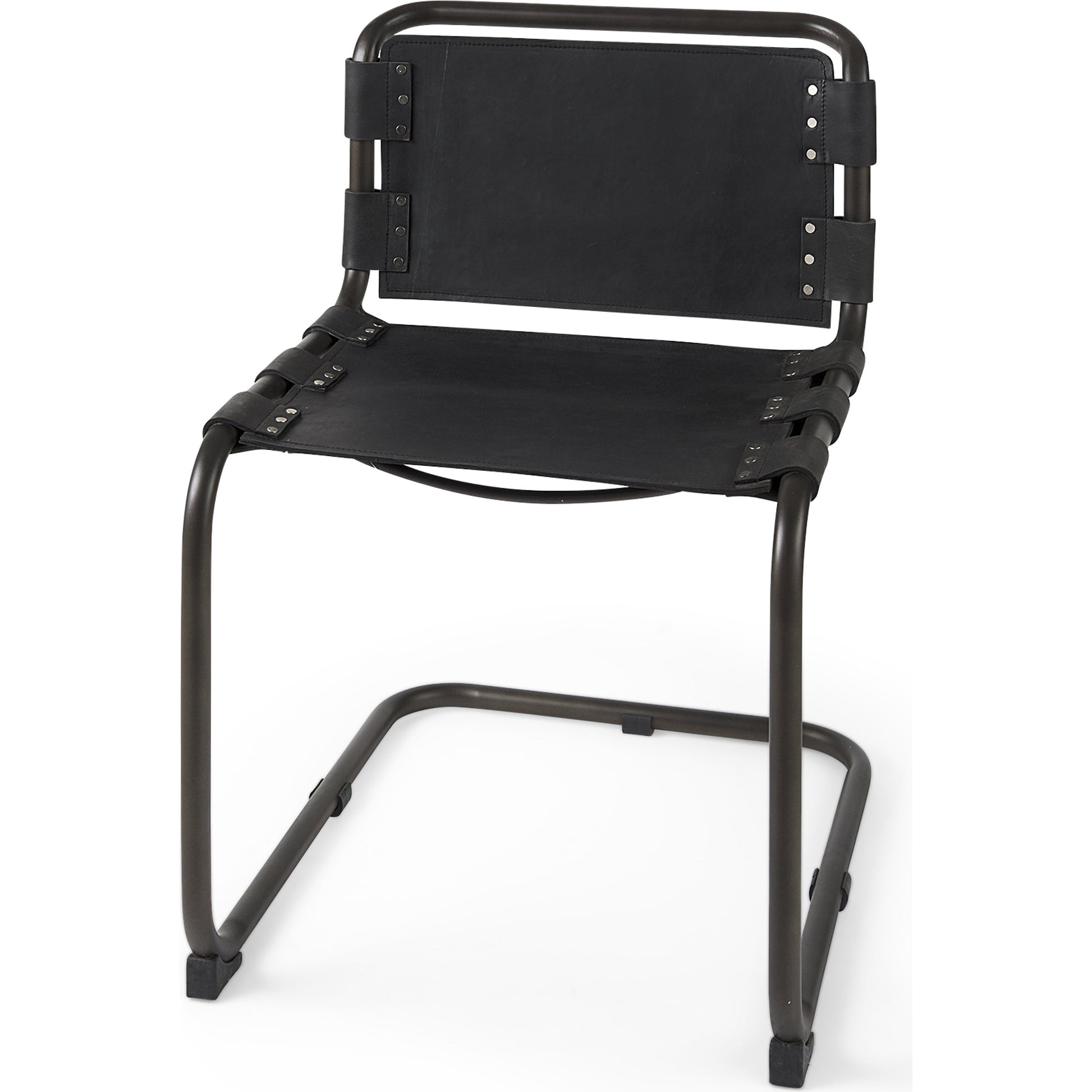Berbick Dining Chair by Mercana. Made from leather, iron in a unique style.