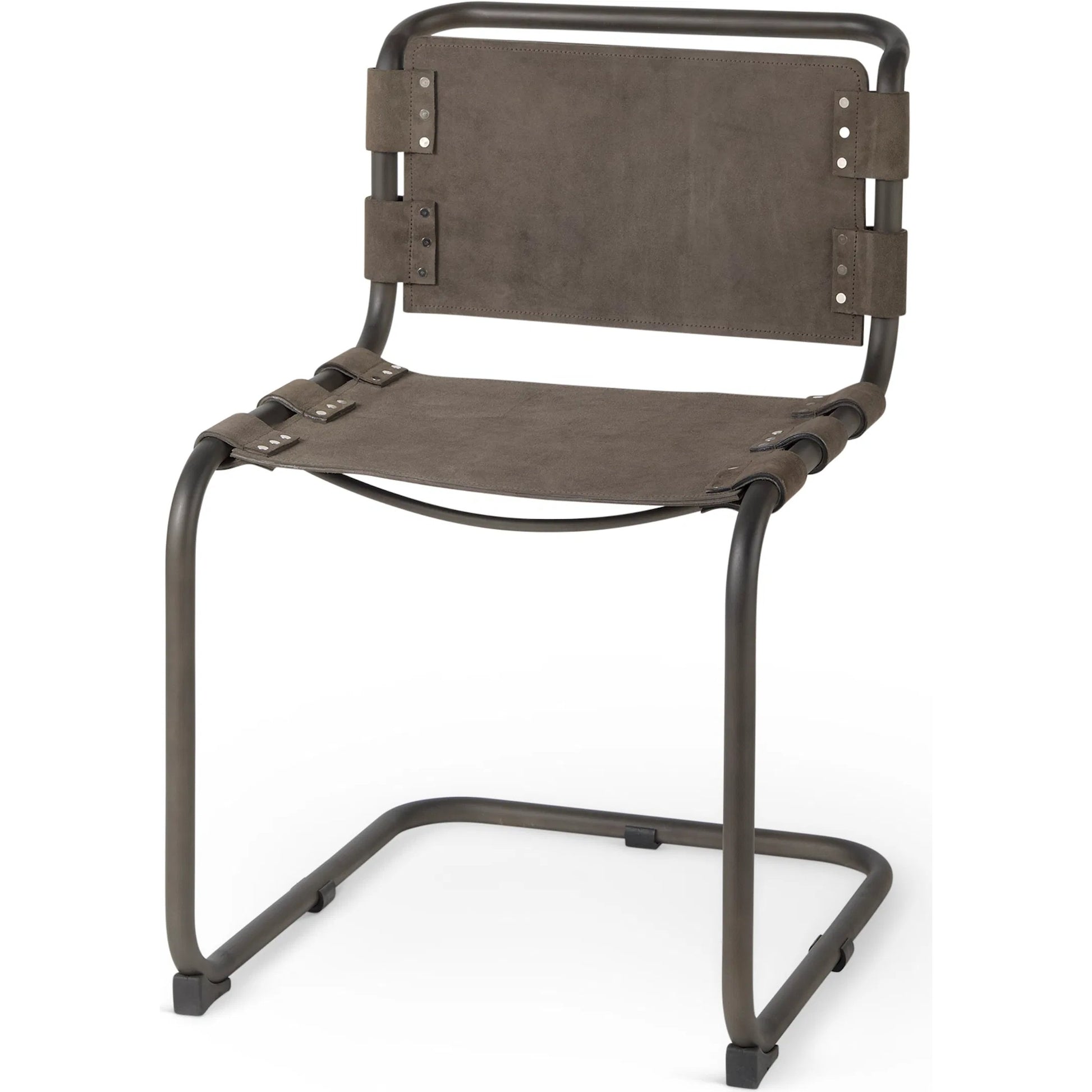 Berbick Dining Chair by Mercana. Made from leather, iron in a unique style.