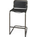 Berbick Leather Seat Bar Stool by Mercana. Made from leather, iron in a rustic style.