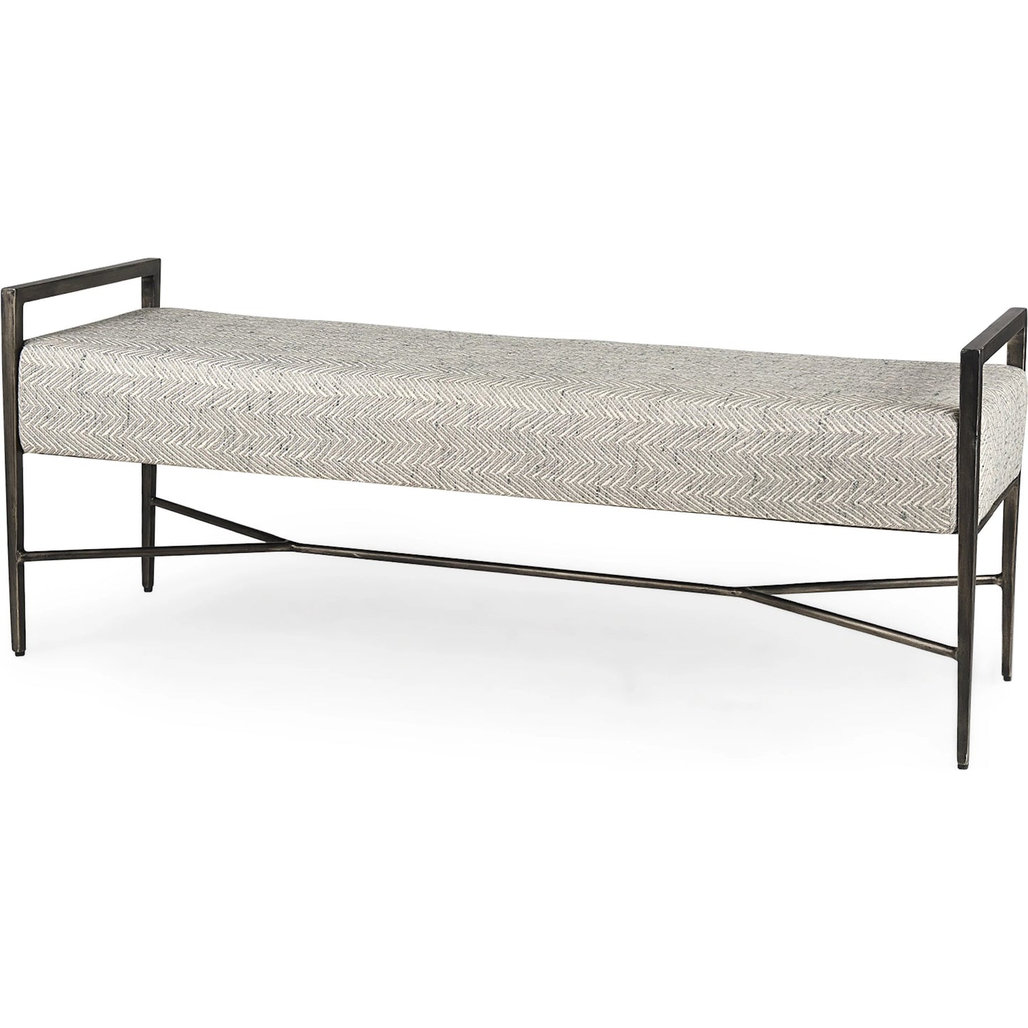 001 SI-2369493 | Primary Silo | Charlotte Bench by Mercana in gray. Made from metal in a unique style.