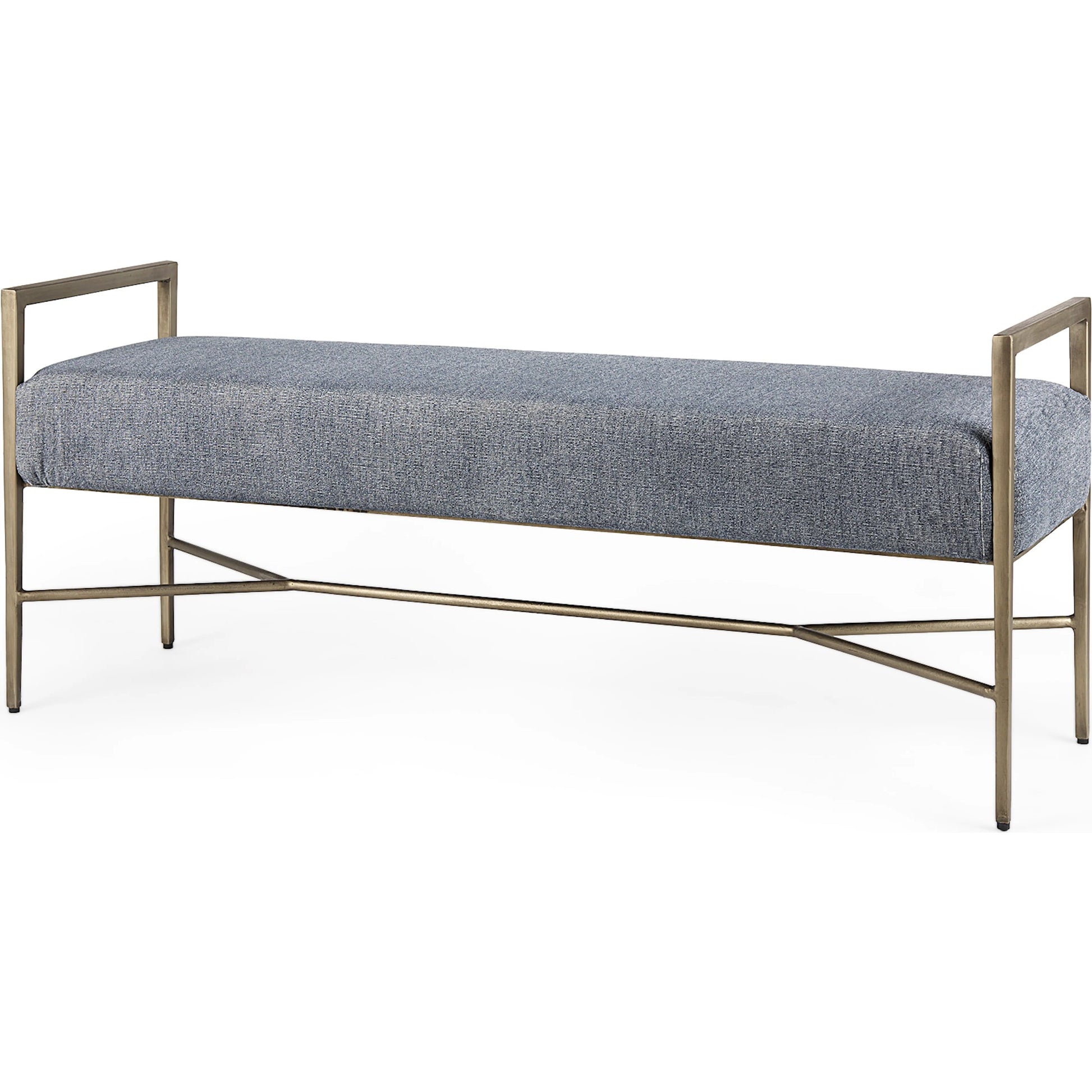 Charlotte Bench by Mercana in gray. Made from metal in a unique style.