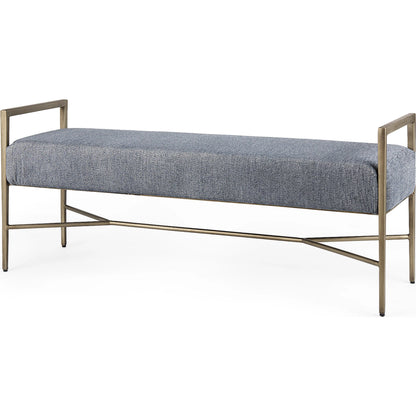 Charlotte Bench by Mercana in gray. Made from metal in a unique style.