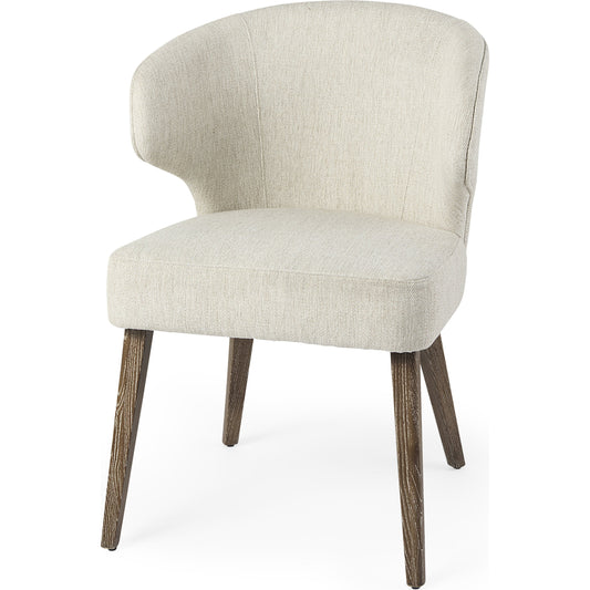 Niles Dining Chair by Mercana. Made from fabric, wood in a modern style.