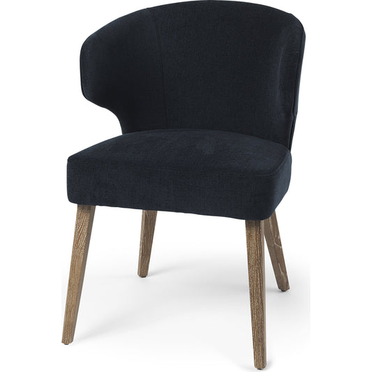 Niles Dining Chair by Mercana. Made from fabric, wood in a modern style.