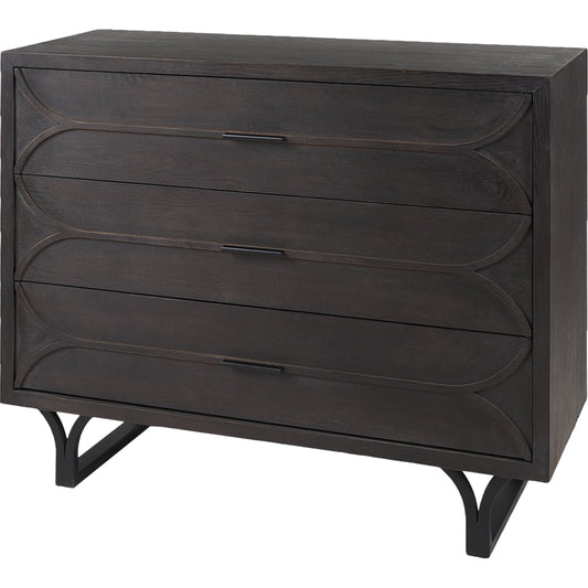 Giselle Accent Cabinet by Mercana in dark brown. Made from unique in a modern style.