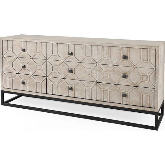 Genevieve Sideboard by Mercana in whitewash. Made from unique in a unique style.