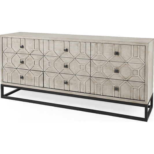 Genevieve Sideboard by Mercana in whitewash. Made from unique in a unique style.