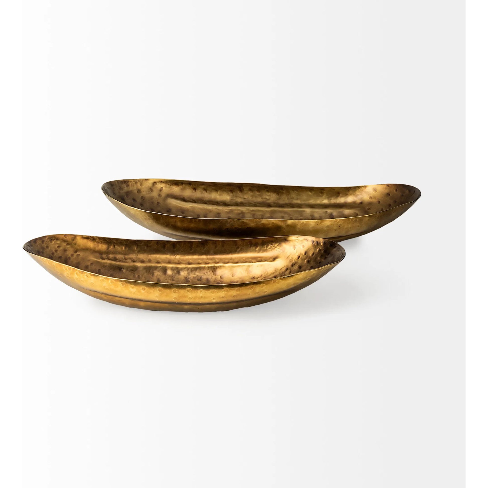 Karmen Hammered Oversized Bowls Set of Two by Mercana in gold. Made from unique in a modern style.