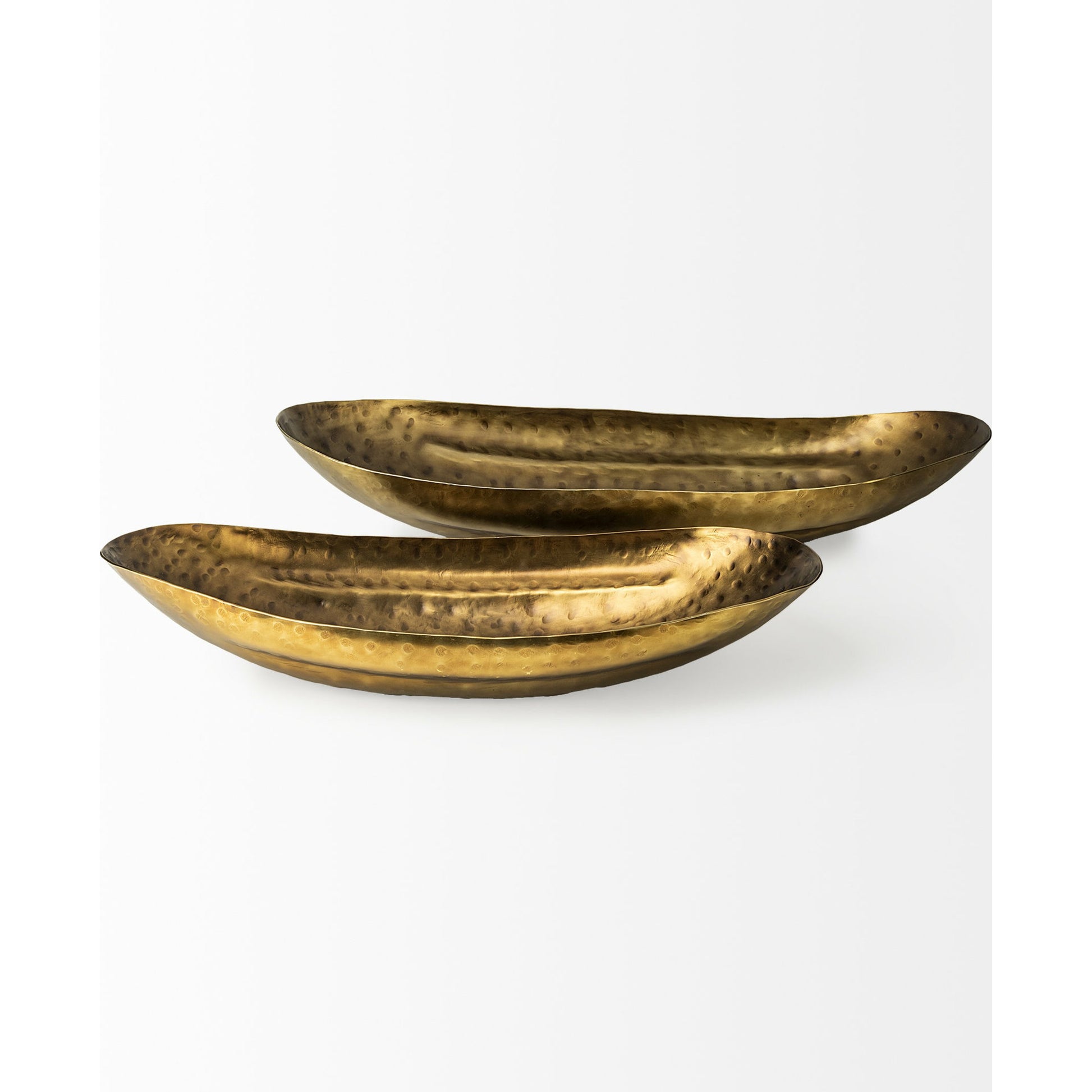 Karmen Hammered Oversized Bowls Set of Two by Mercana in gold. Made from unique in a modern style.