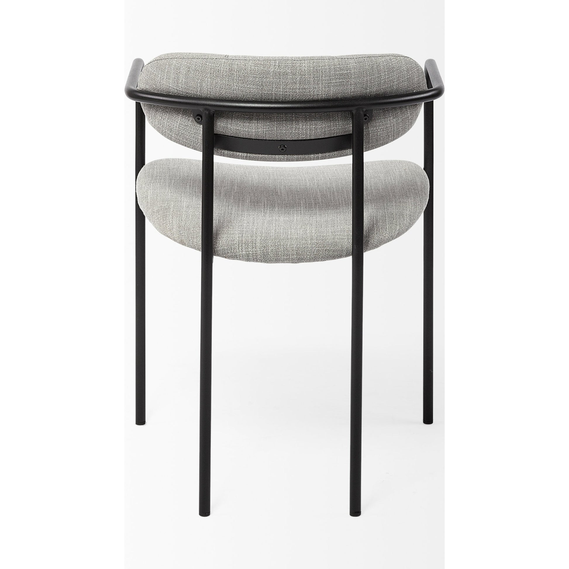 Parker Upholstered Dining Chair (Set of 2) by Mercana in gray, black. Made from fabric, metal in a unique style.