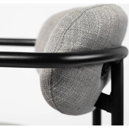 Parker Upholstered Dining Chair (Set of 2) by Mercana in gray, black. Made from fabric, metal in a unique style.