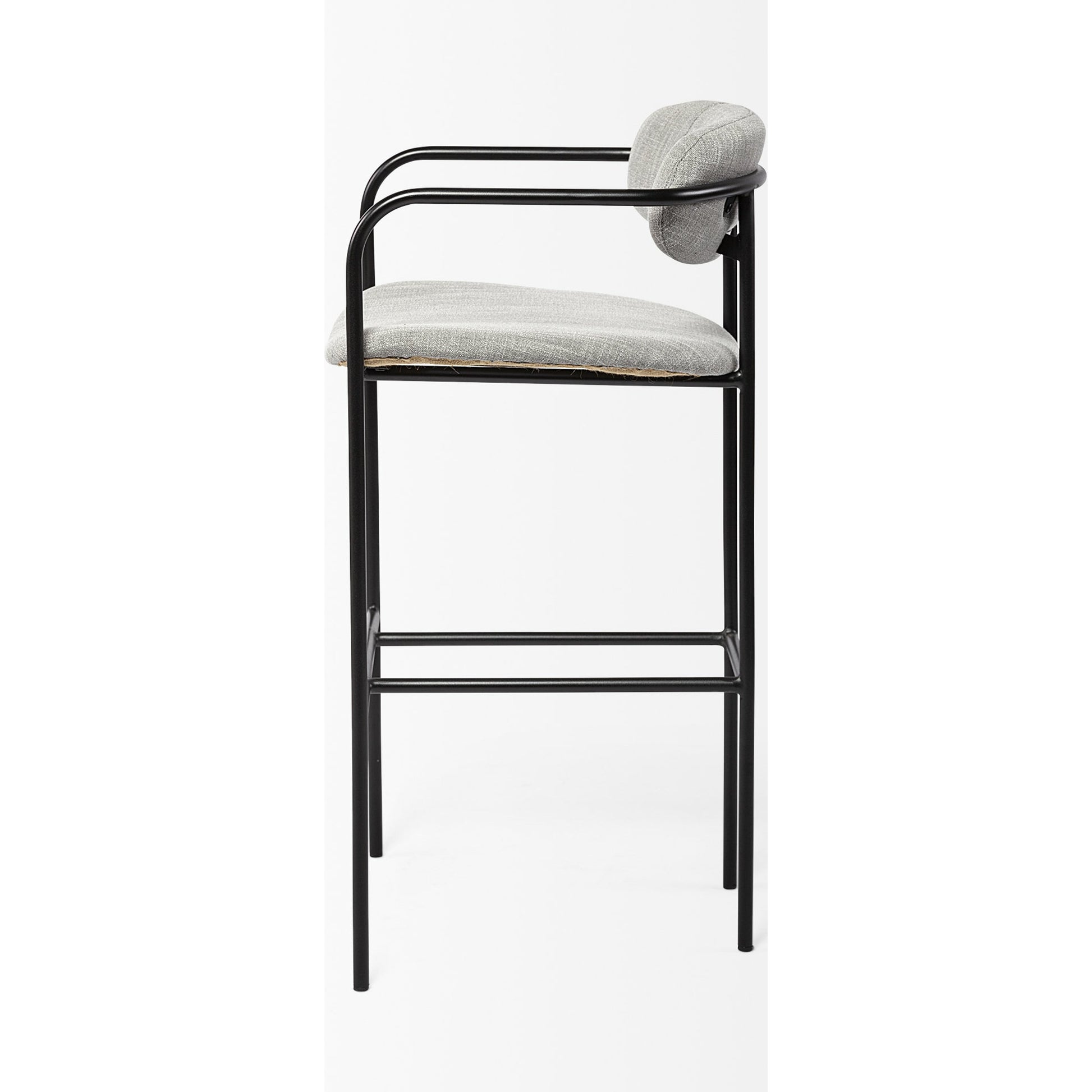 Parker Upholstered Seat Bar Stool by Mercana. Made from fabric in a modern style.