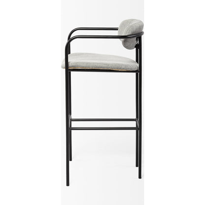 Parker Upholstered Seat Bar Stool by Mercana. Made from fabric in a modern style.