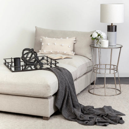 Carollan I Geometric Wood Ball Jack by Mercana in rustic black. Made from unique in a modern style.