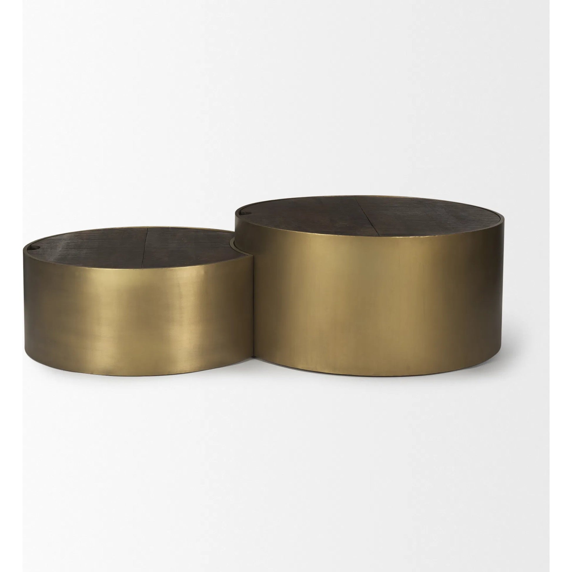 Eclipse Coffee Table by Mercana in brass. Made from wood, metal in a eclectic & global style.